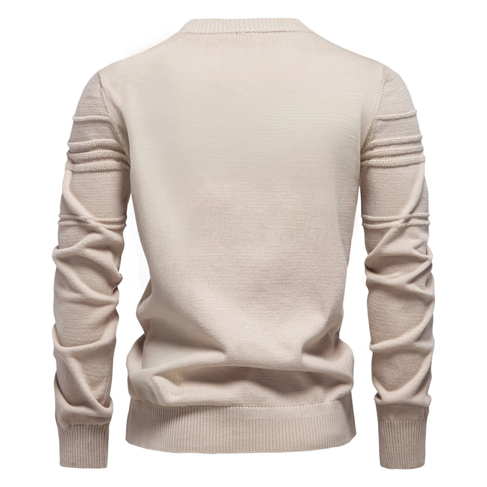 Pull ras du cou rayé pour homme