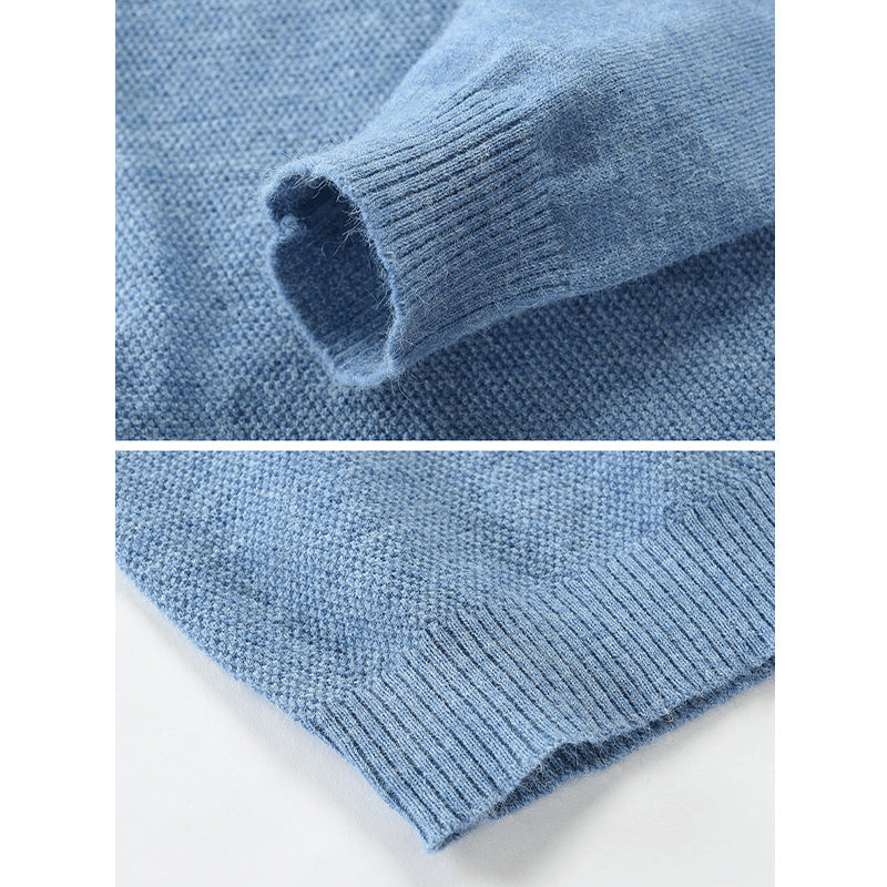 Pull homme en tricot uni à col revers