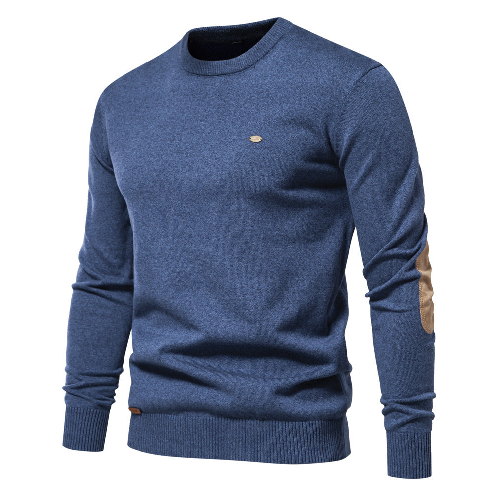 Pull en maille ras-du-cou décontracté pour hommes
